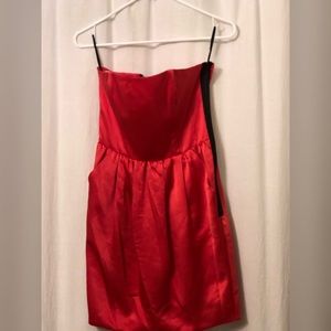 Red Strapless Mini Dress